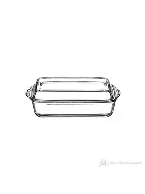 Paşabahçe Borcam Diktörtgen Kapaklı Tencere 2800cc Yerli Üretim Cam Materyal ile Çok Amaçlı Kullanım