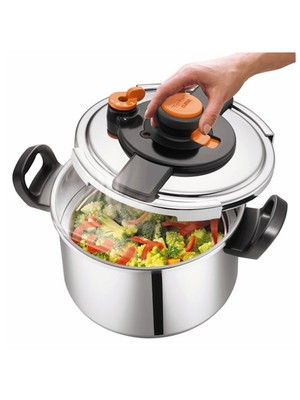 Tefal Clipso Control One 6lt. 2 Hız Turuncu Düdüklü Tencere