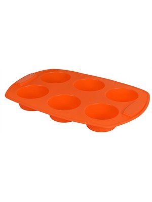 T-Design  Silikon 6´Lı Muffın Tek Renk Oranj Sm02m042