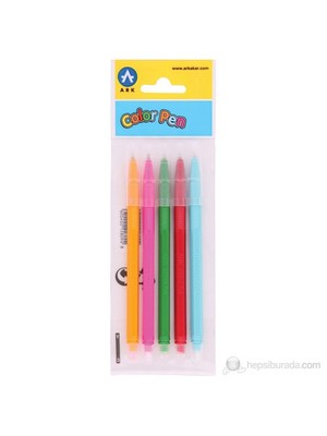 Ark Renkli Tükenmez Kalem 5'li Set