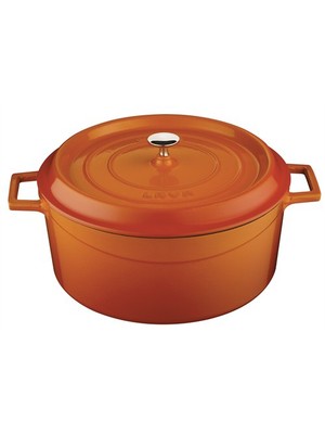 Lava Yuvarlak Tencere -Çap(Ø)28 cm. Turuncu