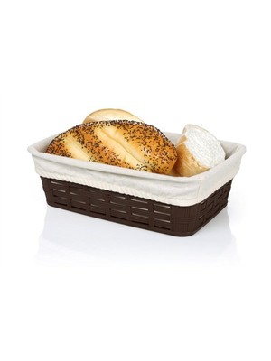 Bora Plastik Hasır Desenli Ekmek Sep. Köşeli  Bez Kaplamalı BO672