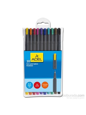 ADEL Fineliner 0.4 Uc  Karışık 10 Renk