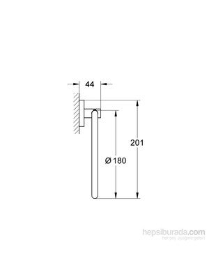 Grohe Essentials Halka Yuvarlak Havluluk Banyo Aksesuarı - 40365001