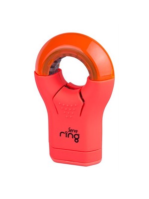 Serve Ring Silgi+Kalemtıraş  Karton Kutu Fosforlu Kırmızı Sv-Rıng8Ktfk