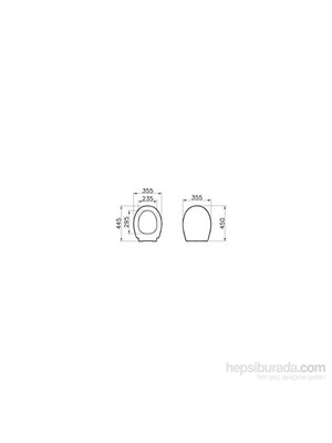 VitrA 84-003-009 Universal Sesyok Klozet Kapağı, Yavaş Kapanır, Beyaz