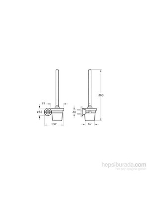 VitrA Juno Classic A44424 Tuvalet Fırçalığı, Krom