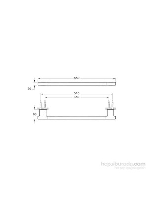 VitrA Nest Trendy A44618 Uzun Havluluk Krom