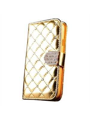 OEM Samsung Galaxy S3 Kılıf Cüzdanlı Taşlı