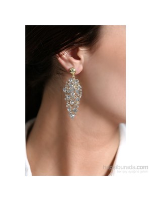 Olivin Accesories Taşlı Salkım Tasarımlı Sultan Küpesi 447082