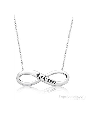 KENPAZAR Bayan Lili Gümüş Aşkım Sonsuzluk Kolye