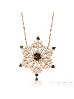 KENPAZAR Bayan Lili Gümüş Kar Tanesi Kolye