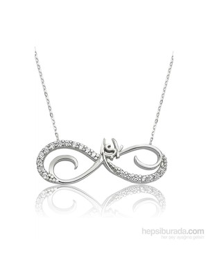 KENPAZAR Bayan Lili Gümüş Sonsuz Aşk Kolye