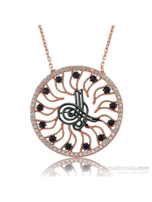 KENPAZAR Olivin Accesories Gümüş Rose Tuğra Kolye 432780