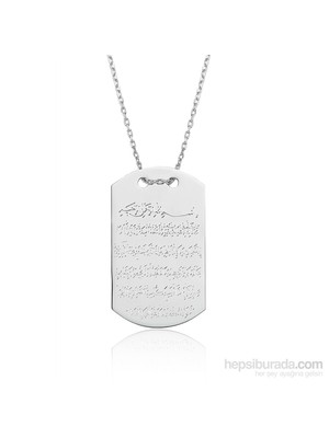 KENPAZAR Bayan Lili Gümüş Ayetel Kürsi Kolye