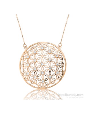 KENPAZAR Bayan Lili Gümüş Yaşam Çiçeği Kolye