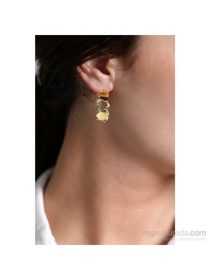 Olivin Accesories Kalp Tasarımlı Yuvarlak Küpe 446828