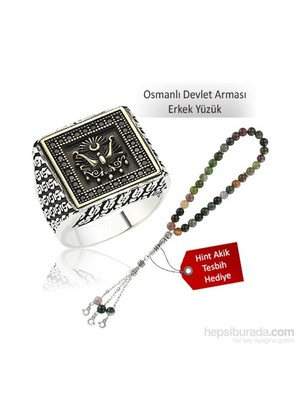 Gumush Osmanlı Devlet Arması Erkek Yüzük