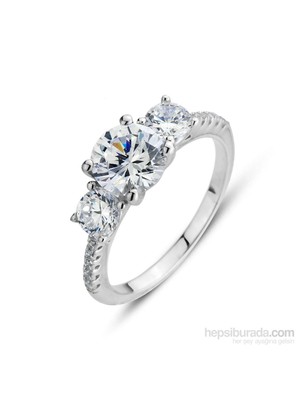 Carat Laboratories 1,62 Carat Üç Taş Yüzük