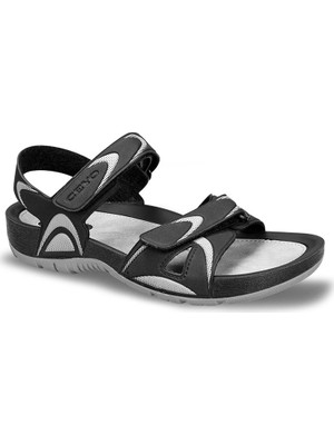 Ceyo 9828-3 Çift Cırt Siyah Erkek Sandalet