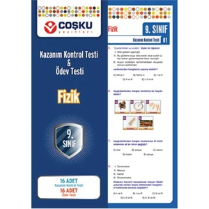 Coşku Yayınları 9.Sınıf Fizik Yaprak Testleri
