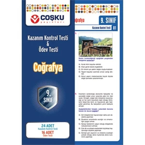 Coşku Yayınları 9.Sınıf Coğrafya Yaprak Testleri