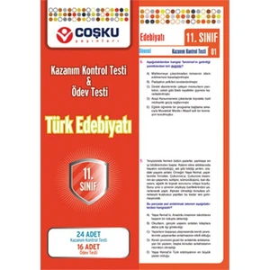 Coşku Yayınları 11.Sınıf Türk Edebiyatı Yaprak Testleri