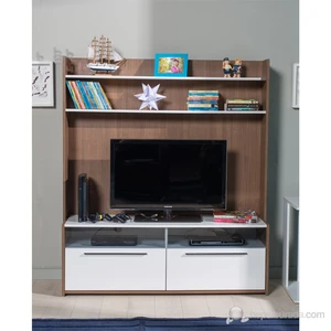 Flat Line Due Ekstra TV Ünitesi - Noce - Lake Beyaz