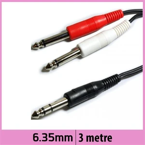 Ti-Mesh 6.35Mm Stereo Jack / 2X6.35Mm Mono Jack Ses Kablosu - 3M