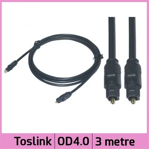 Ti-Mesh Digital Fiber Optical Od4.0 Toslink Ses Kablosu - Siyah - 3M