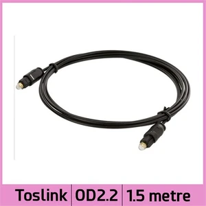 Ti-Mesh Digital Fiber Optical Od2.2 Toslink Ses Kablosu - Siyah - 1,5M
