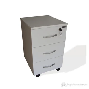 3 Çekmeceli Komidin Beyaz