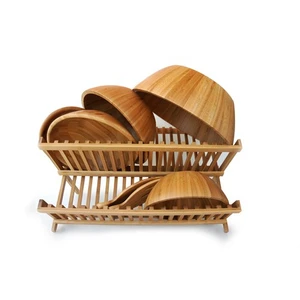 Katlanabilir Bambu Bulaşık Sepeti  Antibakteriyel 45x33x24,5 cm Mutfak Düzeni