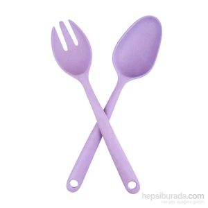 Bambu Mor 2Li Salata Kaşığı