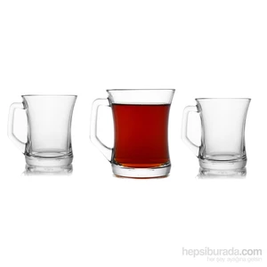 Kulplu Cam Bardak Zen Plus 3Lü