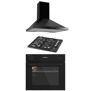 3 Lü (Ko705-Ko410-B66-S2) Siyah Ankastre Set