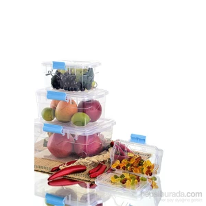 Larder Saklama Kabı 4 Lü Set - 750Ml-1500Ml-3000Ml-5000Ml