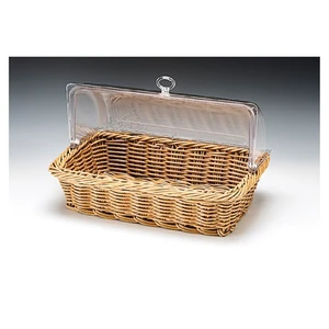 Polikarbon Kapaklı Sepet Hasır Formlu 44X29x11cm
