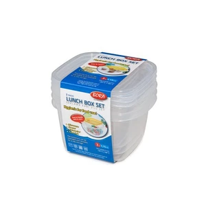 Bora Plastik Saklama Kabı Kare Derin 3 ' lü Set  1,15lt BO532