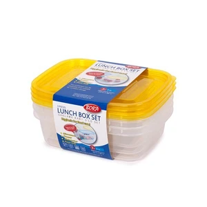 Bora Plastik Saklama Kabı Oval Sığ 3 ' lü Set  1lt BO535