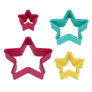 Plastik Yıldız Şekilli  Kurabiye Kalıbı  ( 4 Lü Set )