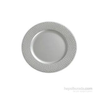 Kancaev Dekoratif Plastik Supla/Tabak Altlığı Bal Peteği - Gümüş 6'Lı Set