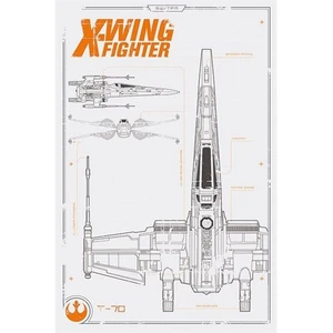 Pyramid International Maxi Poster - Star Wars Episode Vıı X Wing Plans
