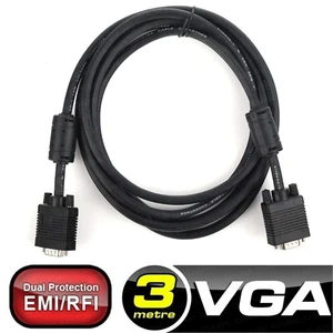 3m, Ferrit Core EMI/RFI Filtreli, 8mm Çaplı, VGA Monitör Kablosu (Asılabilir) (DK-CB-VGAL300)