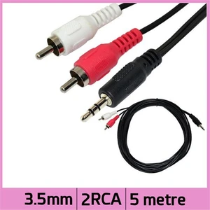 Ti-Mesh 3.5Mm Erkek / 2Rca Erkek Ses Kablosu - 5M