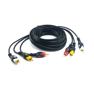 3Rca-3Rca Görüntü Ve Ses Kablosu 5 Metre Gold Seri