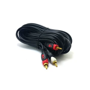 2Rca 3,5Mm 5 Metre Stereo Kablo Gold