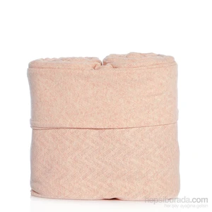 Tek Kişilik  Pembe Melanj Penye Stretch Nevresim/Battaniye
