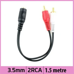 Ti-Mesh 3.5Mm Dişi 2Rca Erkek Jack Kablo - 1,5M