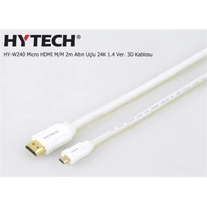 Hy-W240 Micro Hdmı M/M 2M Altın Uçlu 24K 1.4 Ver. 3D Kablosu
